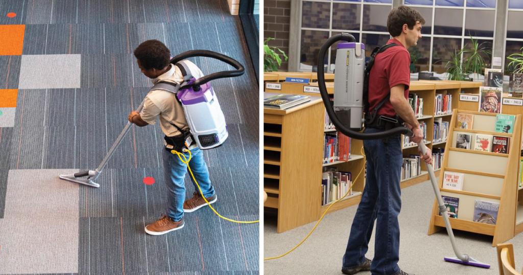 ProTeam backpack vacs being used to clean Kansas City Schools